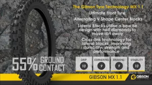 GIBSON® Reifen MX 1.1 FRONT 60/100-14 TT NHS Motocross MX VORN