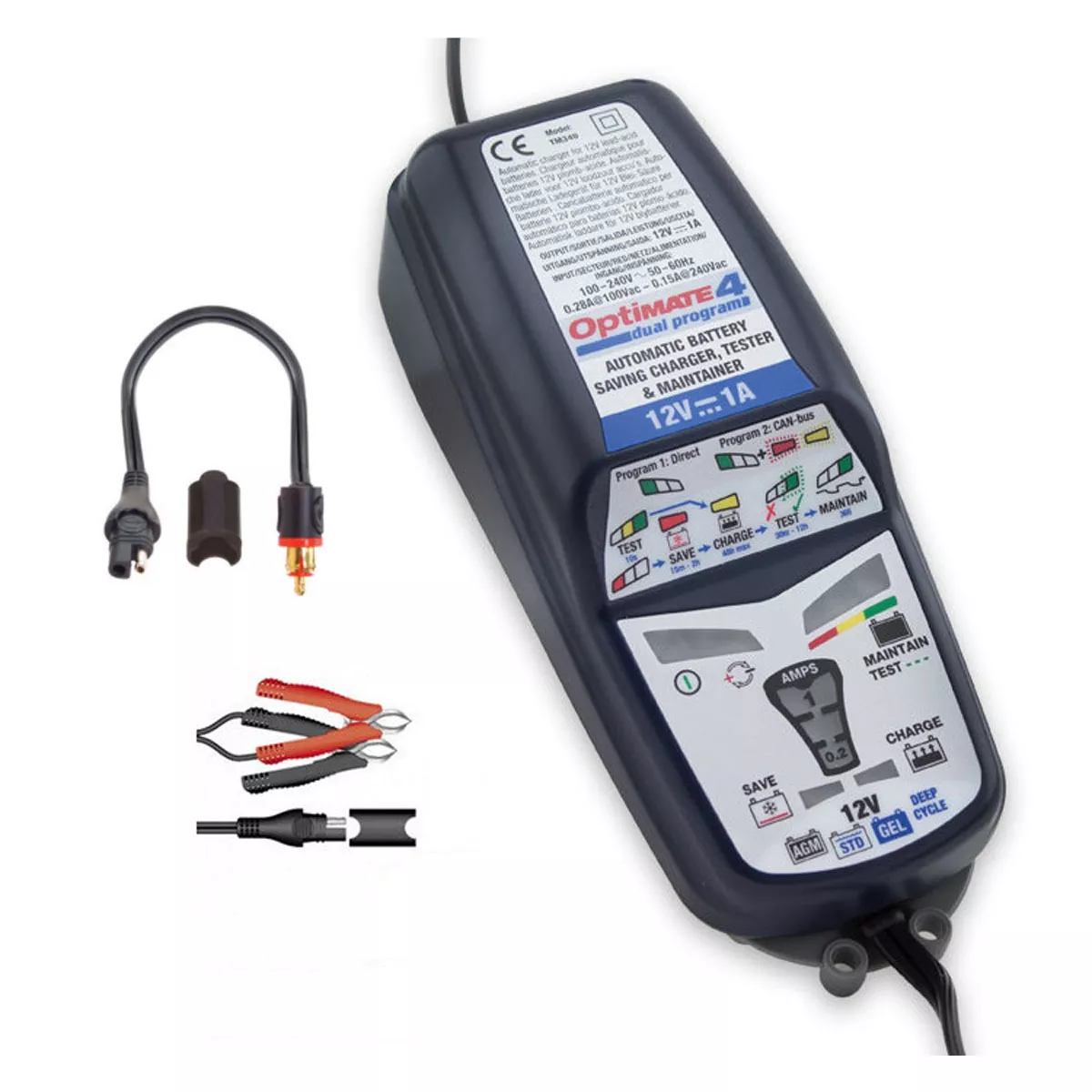 OPTIMATE Batteriestatus-Monitor mit Stecker für Autosteckdose (No